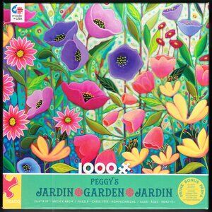 Ceaco Puzzle, Peggy's Garden, 1000 Pieces, 26.6" x 19", Made in USA